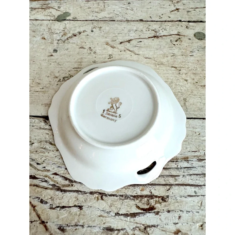 Vintage Bavarian Porcelain Dessert Plate, Bavaria Made in Germany Wall Plate
